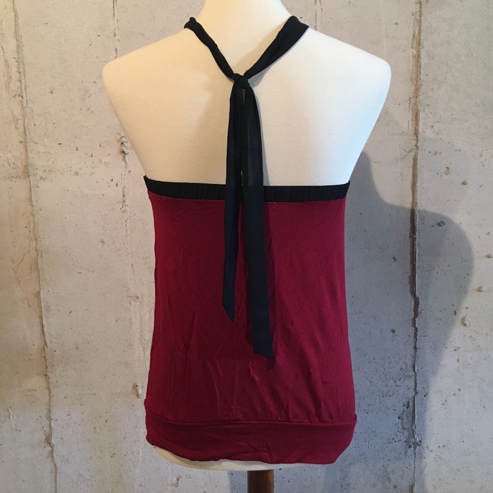 NEW LIMITED Halter Ruffle Red Black Tank Small - Picture 5 of 8